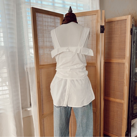 DEREK LAM cotton poplin modern structural blouse - Picture 5 of 6